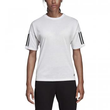 Adidas W MH 3S T-Shirt Camiseta, Mujer, Blanco/Negro, M