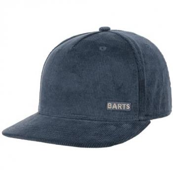Barts Men's Tenkan Navy Snapback Cap - One Size Corduroy Flat Brim