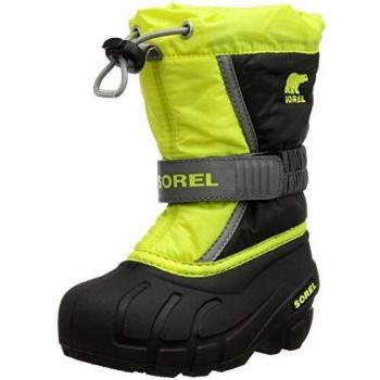 Sorel Childrens Flurry, Botas, Gris Oscuro Amarillo Advertencia, 28 EU