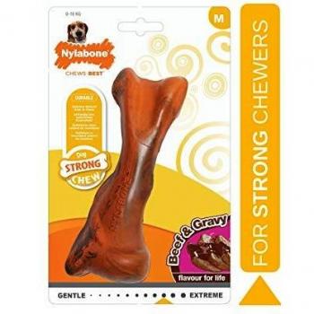 Nylabone Fuerte Hueso Carne y Salsa Perro Chew