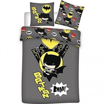Funda Nórdica Chibi Batman DC Comics para Cama de 90 cm en Microfibra