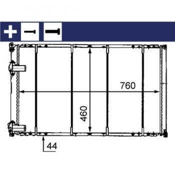 Radiador de refrigeración del motor BEHR MAHLE CR 526 000S / MAHLE ORIGINAL CR 526 000S