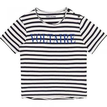 Zadig & Voltaire - Camiseta para niño, diseño de rayas blanco/azul 158 cm-164 cm