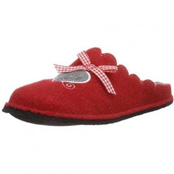 Softwaves 522 - zuecos de fieltro mujer, color rojo, talla 42