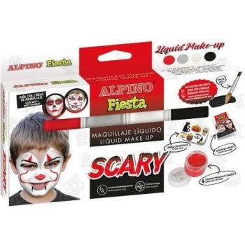 Estuche de Maquillaje Alpino Scary con 4 Colores Líquidos, Pincel y Folleto Instructivo - 10g