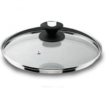 Lacor 71916, Tapa De Cristal con Desvaporizador, Bianco
