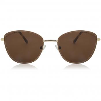 Cat Eye Full Rim Metal Women's Prescription Sunglasses Brown Size 52 - SmartBuy Collection