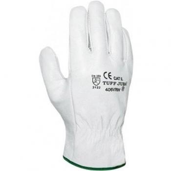 Juba - Guante conductor piel flor vaca talla 8 natural bolsa