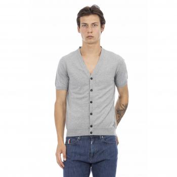 Baldinini Trend Gray Cotton Sweater - XL