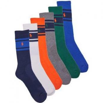 Calcetines de tenis para hombre, paquete de 6 - STRIPES-CREW-SOCK-6-PACK