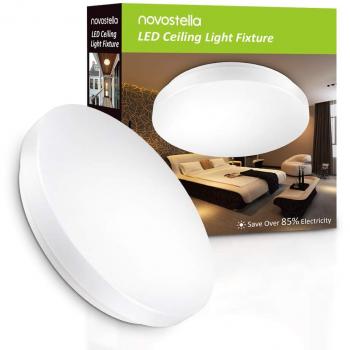Ustellar Impermeable 12W Plafón LED Baños y Cocinas, Lámpara de Techo 950lm, Blanco Cálido 3000K, Equivalente a 100W de Incandescencia, Resistente al Agua IP44, Iluminación Salón