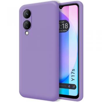 Funda Silicona Líquida Ultra Suave Morada Compatible con Vivo Y17s
