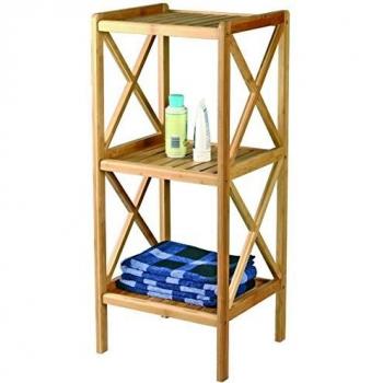 MSV ESTANTERIA DE Bambu 3 Niveles 36,5X33X85 CM, Beige, 85x33x36.5 cm
