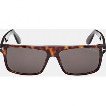 Tom Ford Classic Rectangular Sunglasses, Brown Unisex, Size: 58 MM
