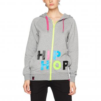 Urban Dance Hip Hop Ziphoodie, Sudadera para Mujer, Grau