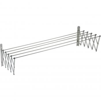 Sauvic Tendedero Extensible, Acero Inoxidable, Plateado, 140x78x26.5 cm
