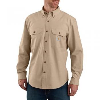 Carhartt Men's Loose Fit Midweight Chambray Long Sleeve Shirt - Beige - Size L