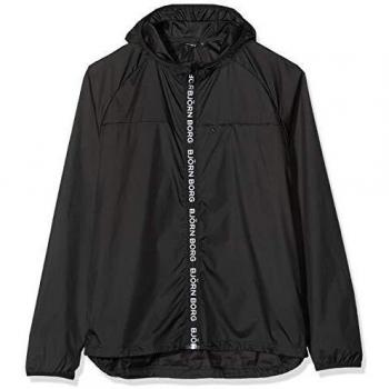 Bjorn Borg Wind Jacket AIMO Cortavientos, Belleza Negra, Small Hombre