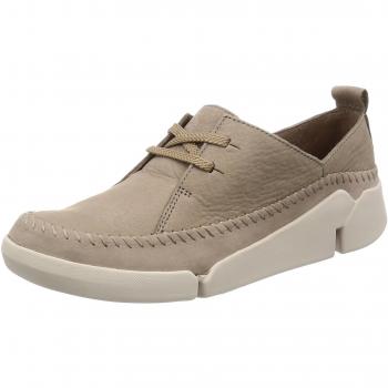 Clarks Tri Angel, Zapatos de Cordones Derby para Mujer, Gris