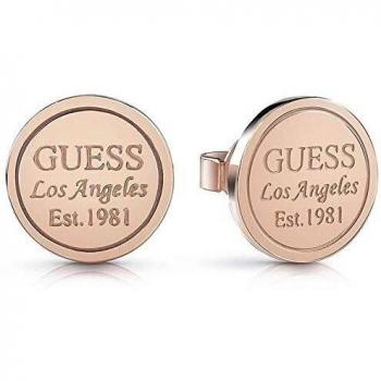 Guess Pendientes de botón Mujer chapado en oro - UBE28036