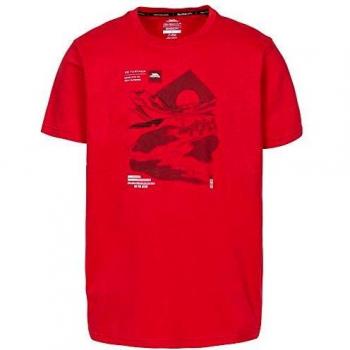 Trespass Landscape Camiseta de Manga Corta, Hombre, Red, XL