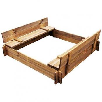 vidaXL Caja de Arena Tierra Arenero Infantil Cuadrada de Niños de Madera de Pino