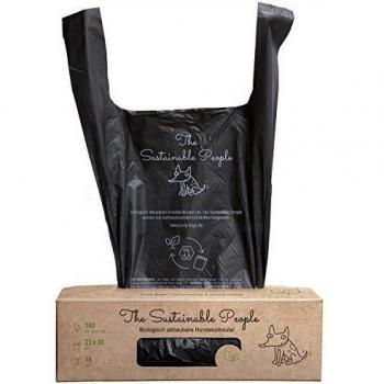 Bolsas biodegradables para excrementos de perro TSP con asas, certificado OK compost Home, 100% compostable