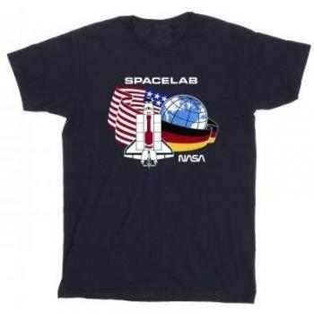 Camiseta de Algodón para Niñas NASA Space Lab 12-13 años Negra