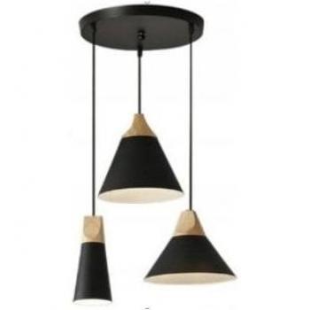 Lámpara Colgante Metal y Madera Dustin