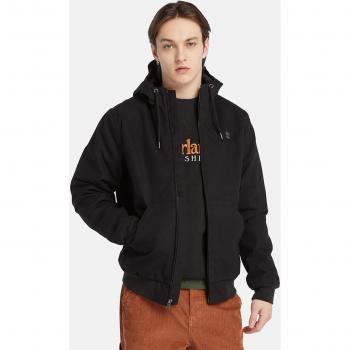 Cazadora de hombre estilo bomber con capucha Timberland Canvas Bomber negro - L