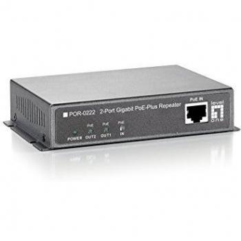 LevelOne 2-Port Gigabit PoE Repeater with Cascadable Outputs