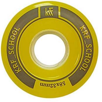 Pack 2 Ruedas Amarillas Transparentes para Patines Cuadras KRF 58x32 mm