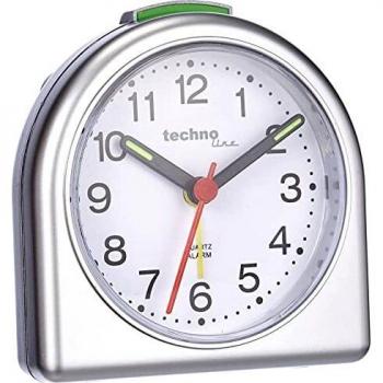 TechnoTrade Geneva-SD, 85 x 85 x 30 mm, 1x Mignon/AA/LR06, Plata - Despertador