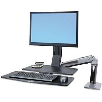Ergotron WorkFit-A Single LD with Worksurface 24 Black