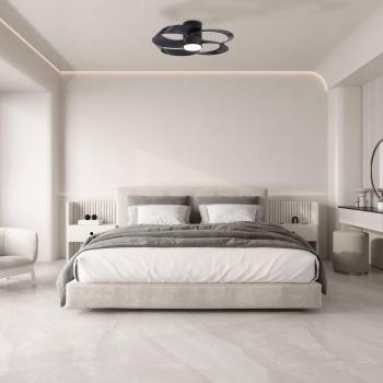 Ventilador de techo LED Mantra Rose negro motor DC silencioso Ø 65 cm CCT