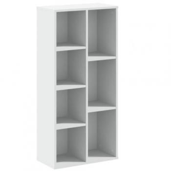Estantería de madera de ingeniería 50x25x105 cm blanca, mueble de almacenaje para oficina, estudio y dormitorio, librería y estante de libros