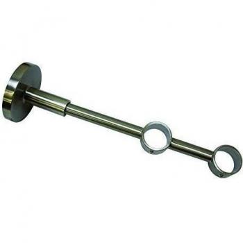 Gardinia 10011150 Doble Delantero para cortineros 2-para jodernos Cerrado, Serie Chicago, diámetro 20 mm, de Acero