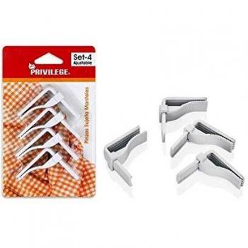 Privilege S2201535 Pinza Sujeta Manteles, 4 pcs