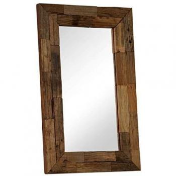 vidaXL Espejo de Madera Maciza Reciclada 50x80 cm Casa Hogar Decoración