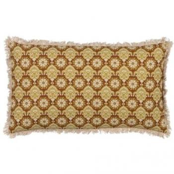 Cojín de Algodón Marrón Beige 50 x 30 cm