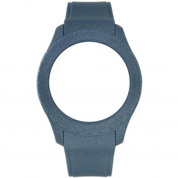 Reloj Watxandco Smart Sparkling/Metal Blue con correa de silicona, 49mm, modelo Cowa3721, unisex