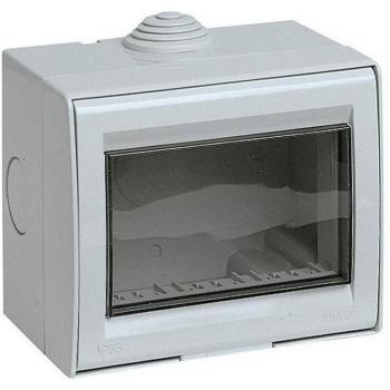 Contenedor de 3 Módulos para Interruptores de Pared JK LK44003 IP55 - Caja de Enchufe