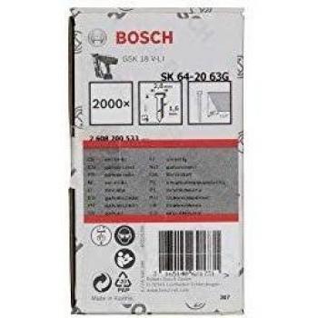 Bosch 2 608 200 533 - Pasador de cabeza avellanada SK64 20G, 63 mm, pack de 2000