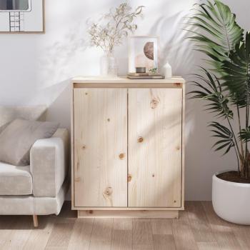 Aparador de madera maciza de pino 60x34x75 cm, Mueble de Almacenaje de Salón, Armarios con Puertas, Cajón de Madera, Buffet para salón Moderno, Armario Auxiliar