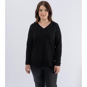 Jersey de mujer October con escote de pico y strass