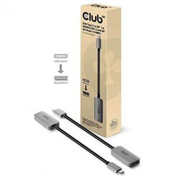 Club 3D Adaptador Activo USB Tipo C a DP 1.4 8K60Hz DSC1.2 HDR HBR3 CAC-1567