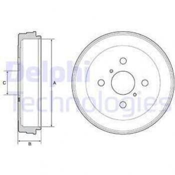 Tambor de freno DELPHI BF530 con características de alta calidad, diseño optimizado para un rendimiento superior, fabricado con materiales duraderos y resistencia al desgaste, compatible con diversas marcas y modelos de vehículos