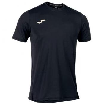 Camiseta manga corta hombre Torneo negra Joma con tejido transpirable, corte regular, logo Joma en el pecho y diseño deportivo