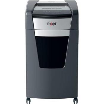 Rexel Momentum Extra XP422+ Destructora de Papel de Corte en Partículas, 22 Hojas A4, Tecnología Anti Atascos, Negro/Plata - 2021422XEU