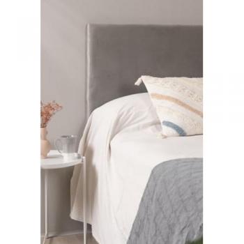 Cabecero Smooth Terciopelo para camas de 135 cm - Gris